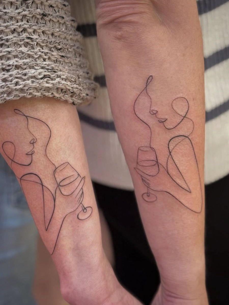 Fineline-Tattoo am Unterarm von Impressive Tattoo Köln
